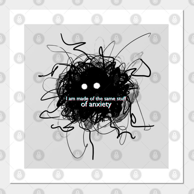 Anxiety monster Anxiety Posters and Art Prints TeePublic